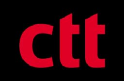Red lowercase "ctt" logo on a white background with rounded corners.