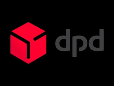 Red geometric cube logo next to 'dpd' text on a black background.