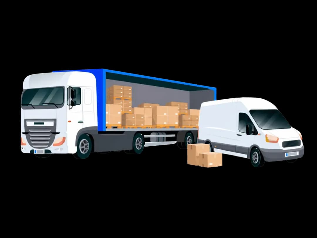 Distribuzione merci con furgone o camion