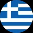 Greek flag with blue and white stripes and a white cross on blue.