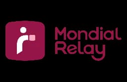 Mondial Relay logo with a pink icon showing a stylized person and an 'r'.