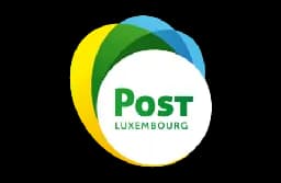 Post Luxembourg logo with green and yellow abstract shapes and "PoST" text.