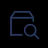 An outline icon depicting a document with a magnifying glass overlay.