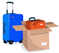 pack suitcase to ship ahead