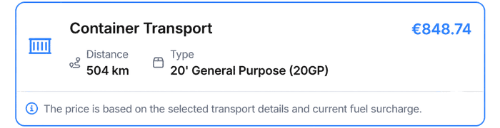 Container quote Eurosender