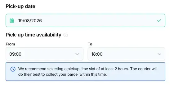 Eurosender collection times