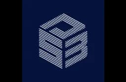 Stylized white striped 3D cube logo resembling letters PSP on a dark blue background.