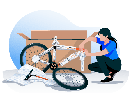 fahrrad fuer den versand zerlegen