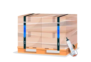 pripnite predmete na paleto