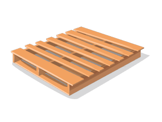 palette mit überhang